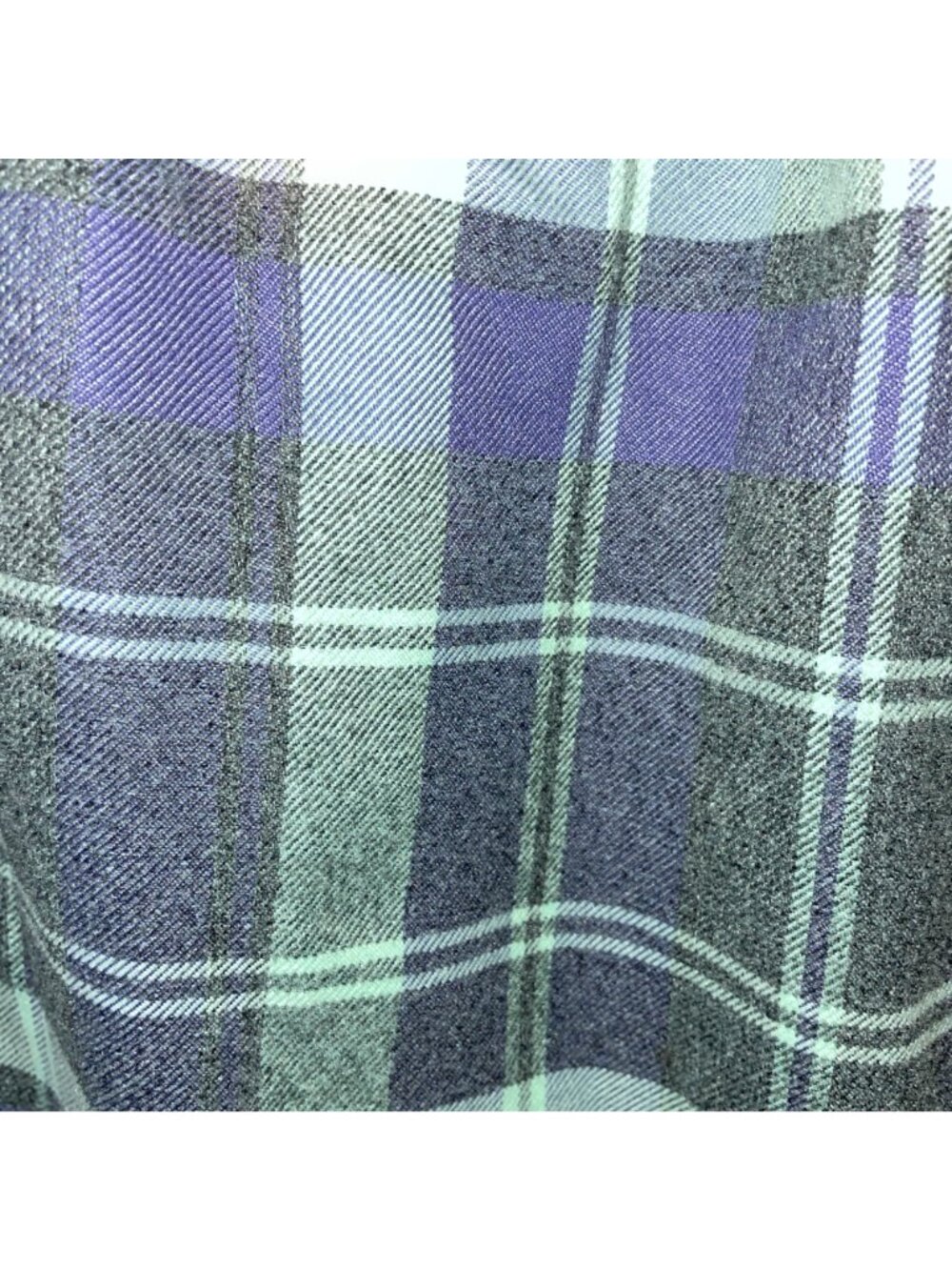 Blair Womens XL Plaid Skirt With Elastic Waistband Green Purple - Picture 3 of 6